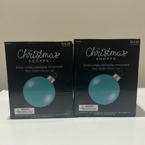 🌸NEW EXTRA LARGE INFLATABLE ORNAMENT teal. 29.55in      
(75cm) 2 pieces.